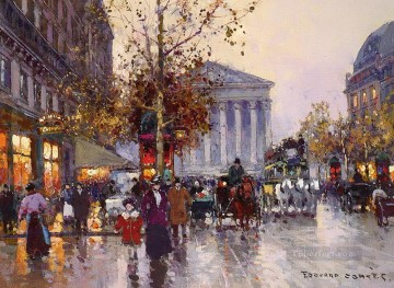 EC the view from madeleine la rue royale Parisian Oil Paintings